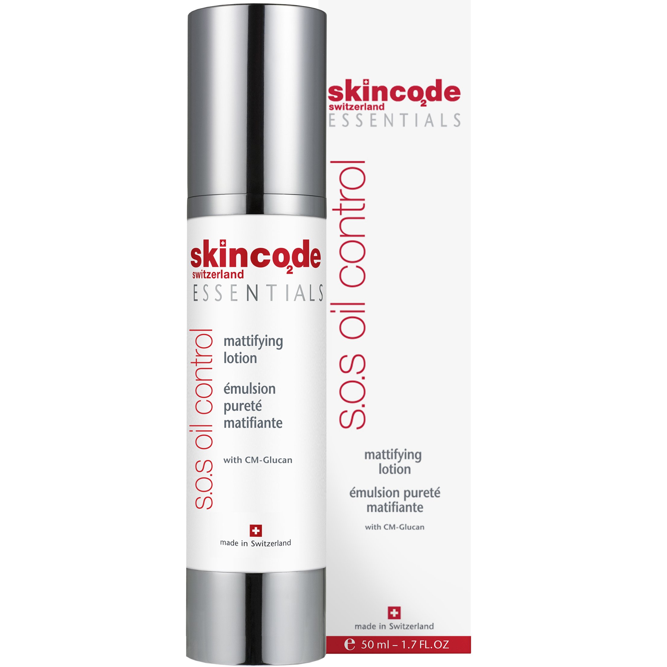 Skincode Essentials S.O.S.Oil Control Mattifying Lotion - Εξισορρόπησης Λιπαρότητας, Ματ Όψη, Ιδανική για Λιπαρή, Μεικτή ή με Τάση Ακμής Επιδερμίδα 50ml