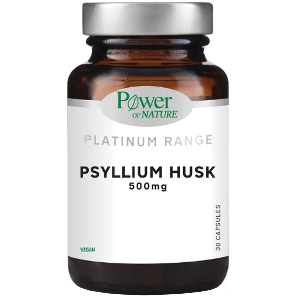 Power Health Power Health Platinum Range Psyllium Husk 500mg Συμπλήρωμα Διατροφής με Ψύλλιο για την Αντιμετώπιση της Δυσκοιλιότητας 30caps