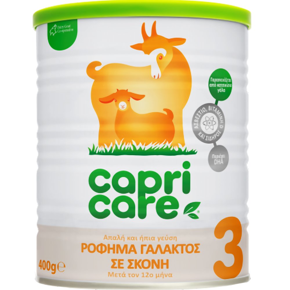 Capricare Capricare 3 Goat Milk 12-36m Κατσικίσιο Γάλα 3ης Βρεφικής Ηλικίας σε Σκόνη έως τον 36ο Μήνα 400g