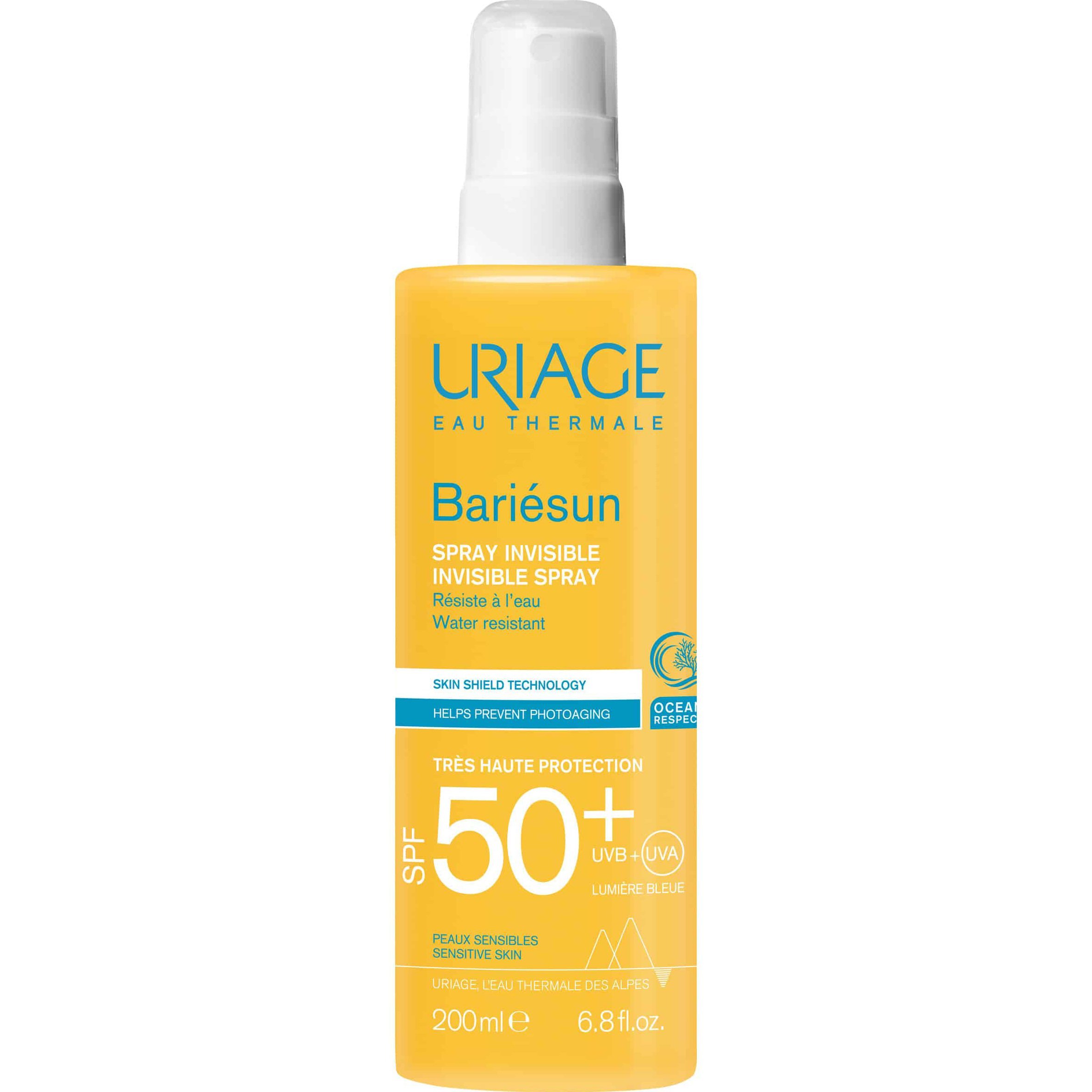 Uriage Uriage Bariesun Invisible Spray for Sensitive Skin Spf50+ Διάφανο Αντηλιακό Spray Προσώπου - Σώματος Πολύ Υψηλής Προστασίας, Κατάλληλο για Ευαίσθητες Επιδερμίδες 200ml