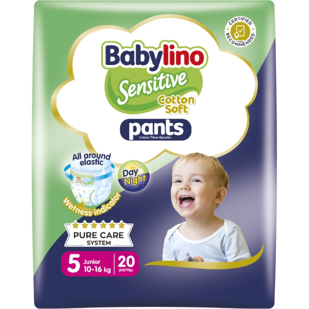 Babylino Babylino Sensitive Pants Cotton Soft Unisex No5 Junior (10-16kg) 20 Τεμάχια