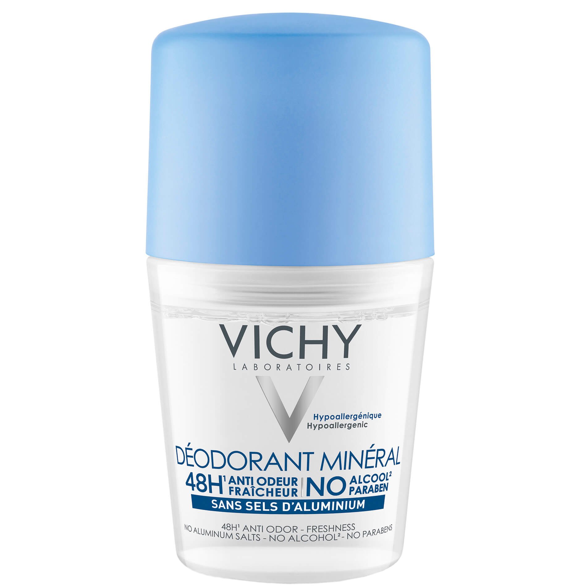 Vichy Vichy 48h Deodorant & Anti-Perspirant Roll-on Αποσμητικό, Αντιιδρωτικό Roll-on για Προστασία Έως & 48 Ώρες, Χωρίς Άλατα Αλουμινίου 50ml