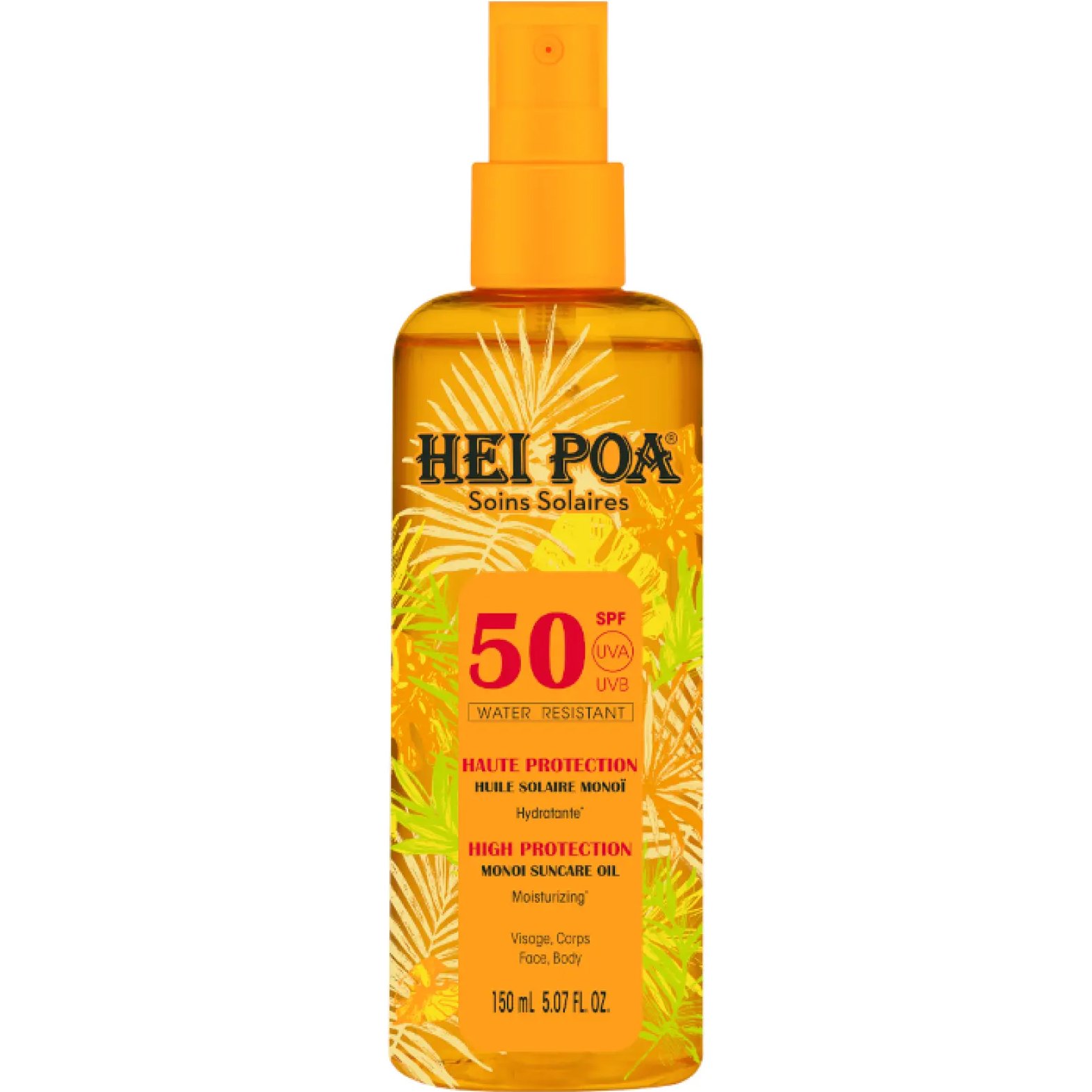 Hei Poa Hei Poa Suncare Monoi Dry Oil Spray Spf50 Ξηρό Λάδι για Πρόσωπο - Μαλλιά - Σώμα σε Spray με Έντονο Άρωμα Tiare & Υψηλό Δείκτη Αντηλιακής Προστασίας 150ml