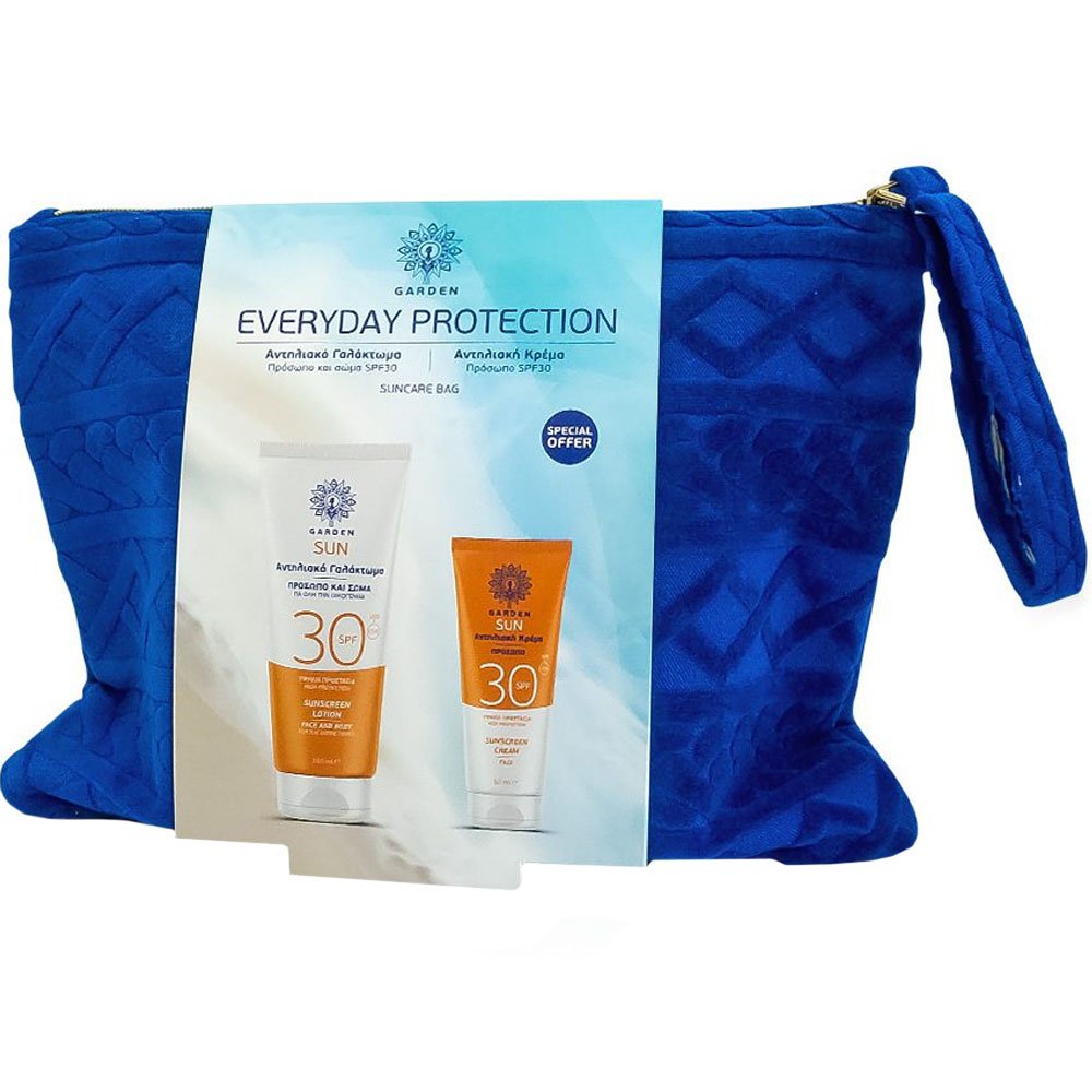 Garden Garden Promo Sun Sunscreen Face - Body Lotion Spf30, 150ml & Sunscreen Face Cream Spf30, 50ml & Δώρο Νεσεσέρ 1 Τεμάχιο