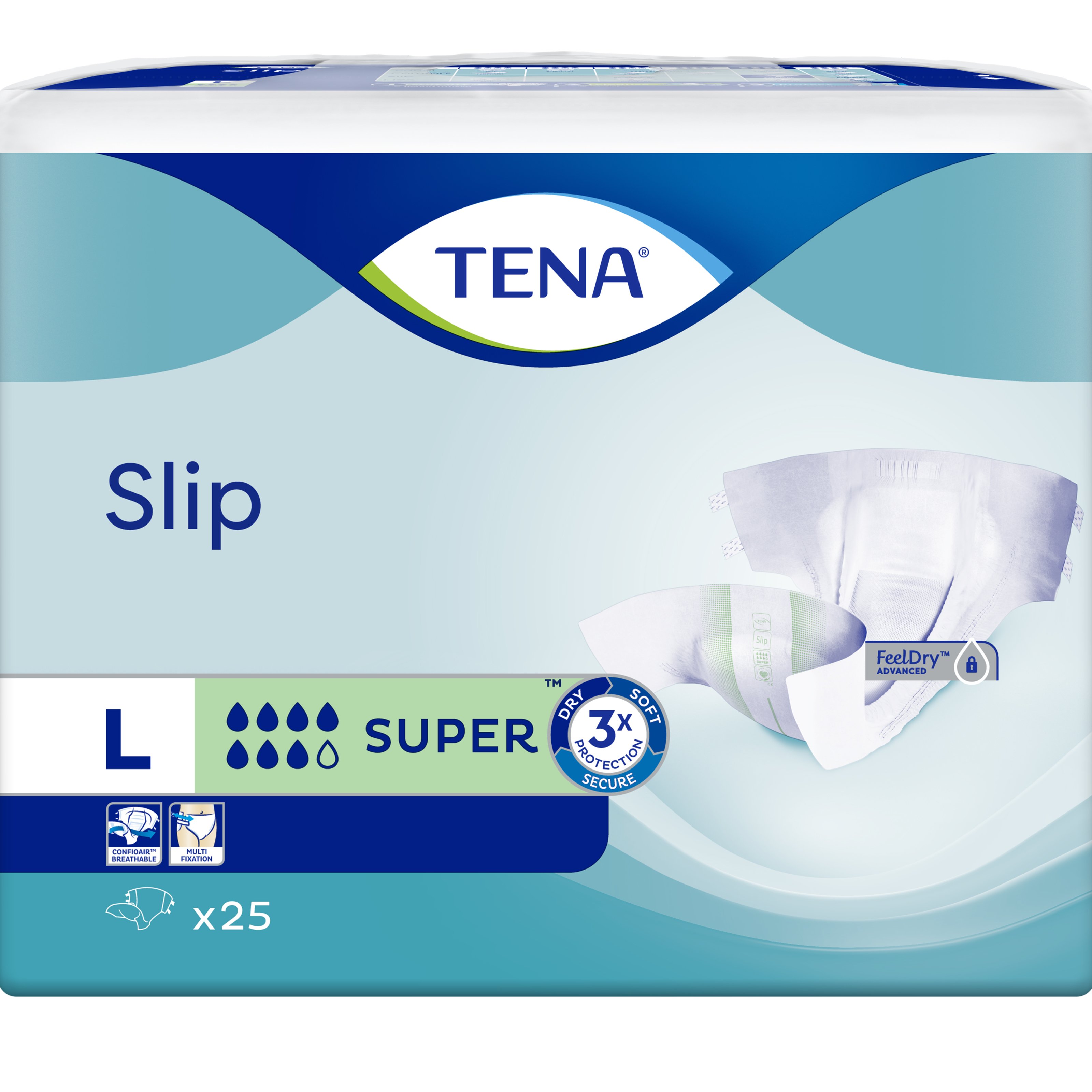 Tena Tena Slip Super Πάνες Ακράτειας 25 Τεμάχια - Large 92 / 144cm