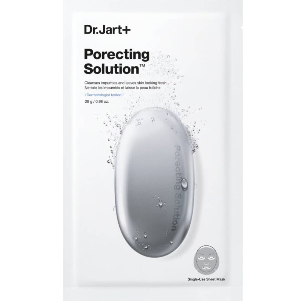 Dr.Jart+ Dr.Jart+ Dermask Porecting Solution Sheet Mask for Face Μάσκα Προσώπου με Άνθρακα για Καθαρισμό, Ενυδάτωση & Σύσφιξη της Επιδερμίδας από τους Πόρους 28g