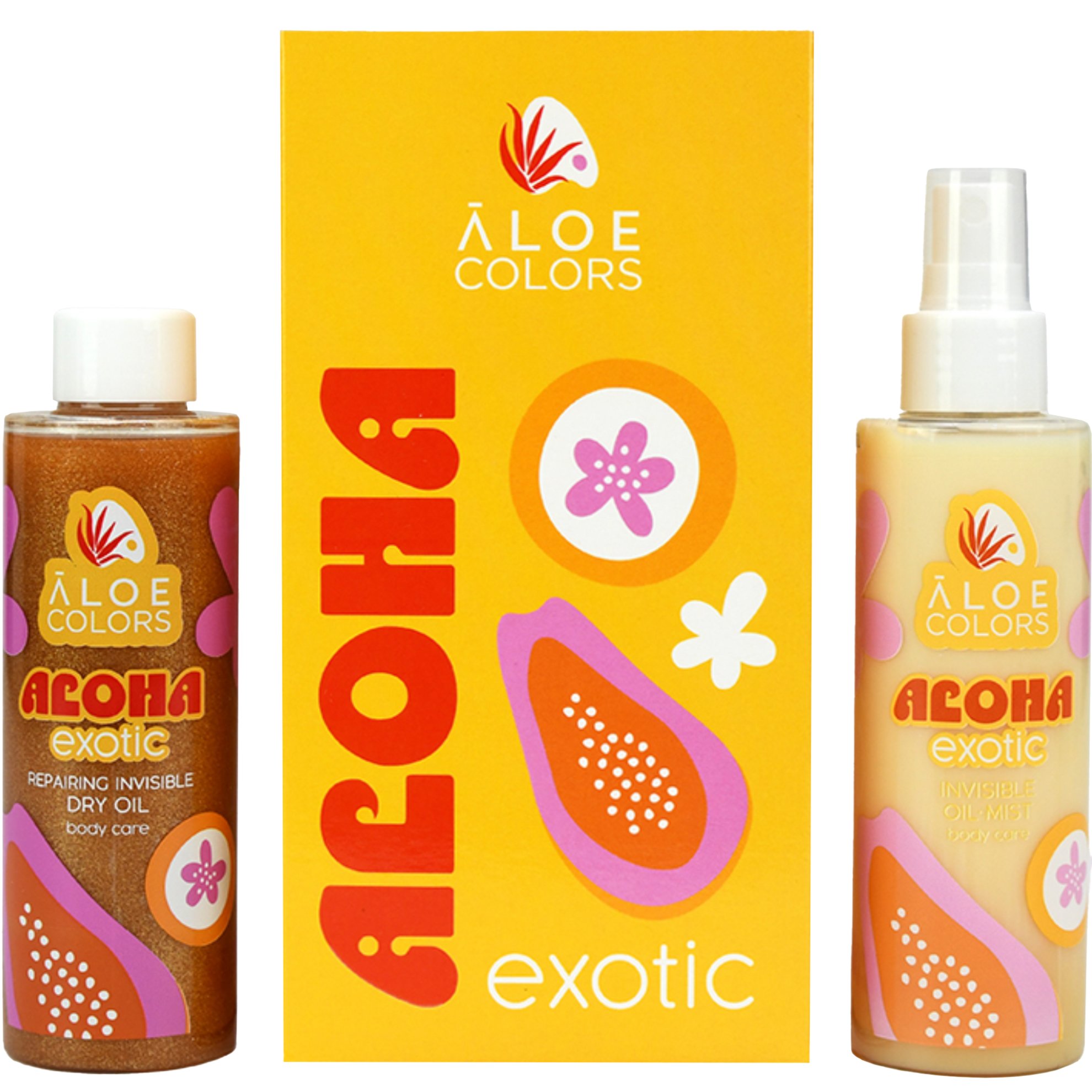 Aloe Colors Aloe Colors Promo Aloha Exotic Invisible Oil Mist 150ml & Repairing Invisible Dry Oil 150ml