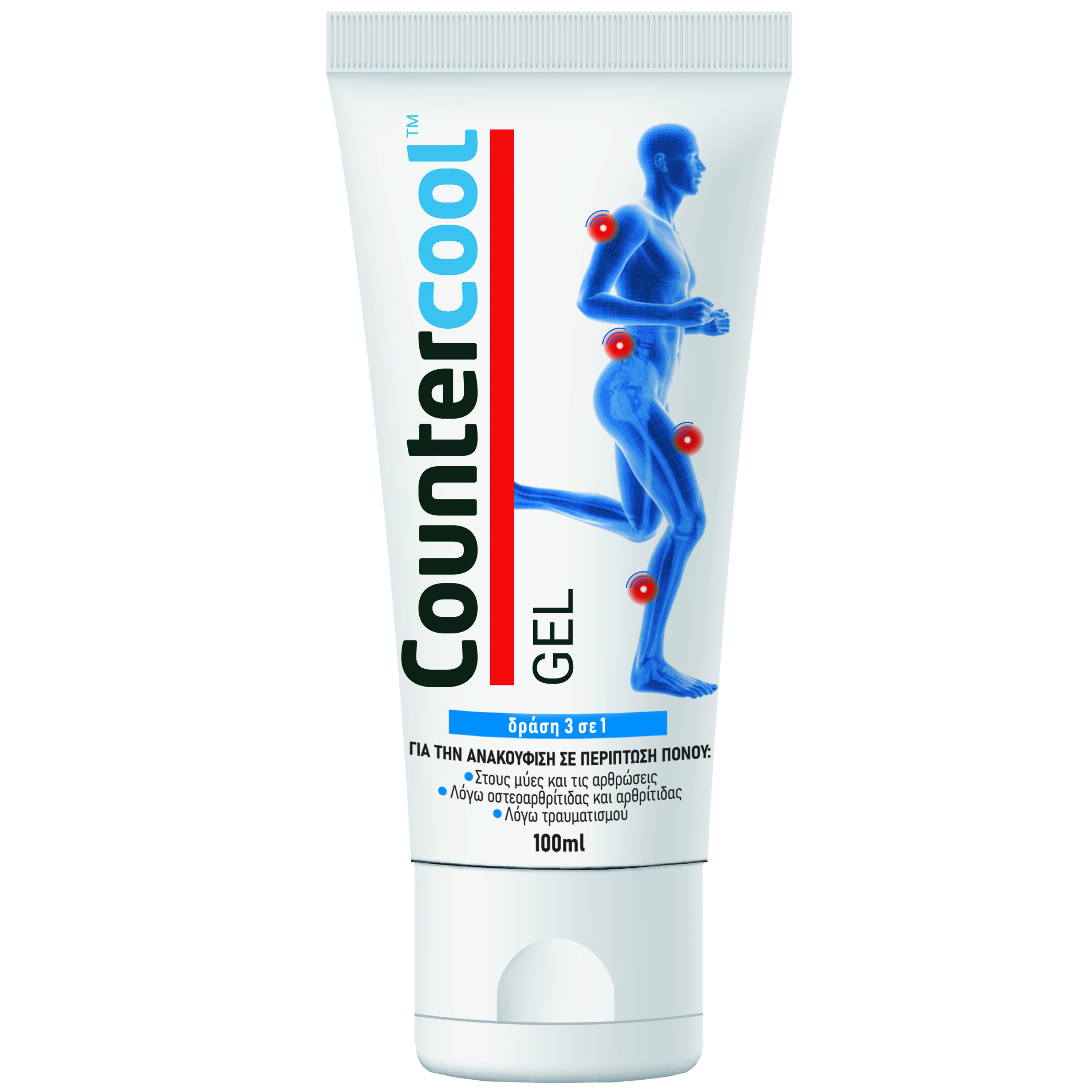 Bausch & Lomb Countercool Body Gel Σώματος για την Ανακούφιση Μυϊκών & Αρθριτικών Πόνων με Τριπλή Δράση 100ml