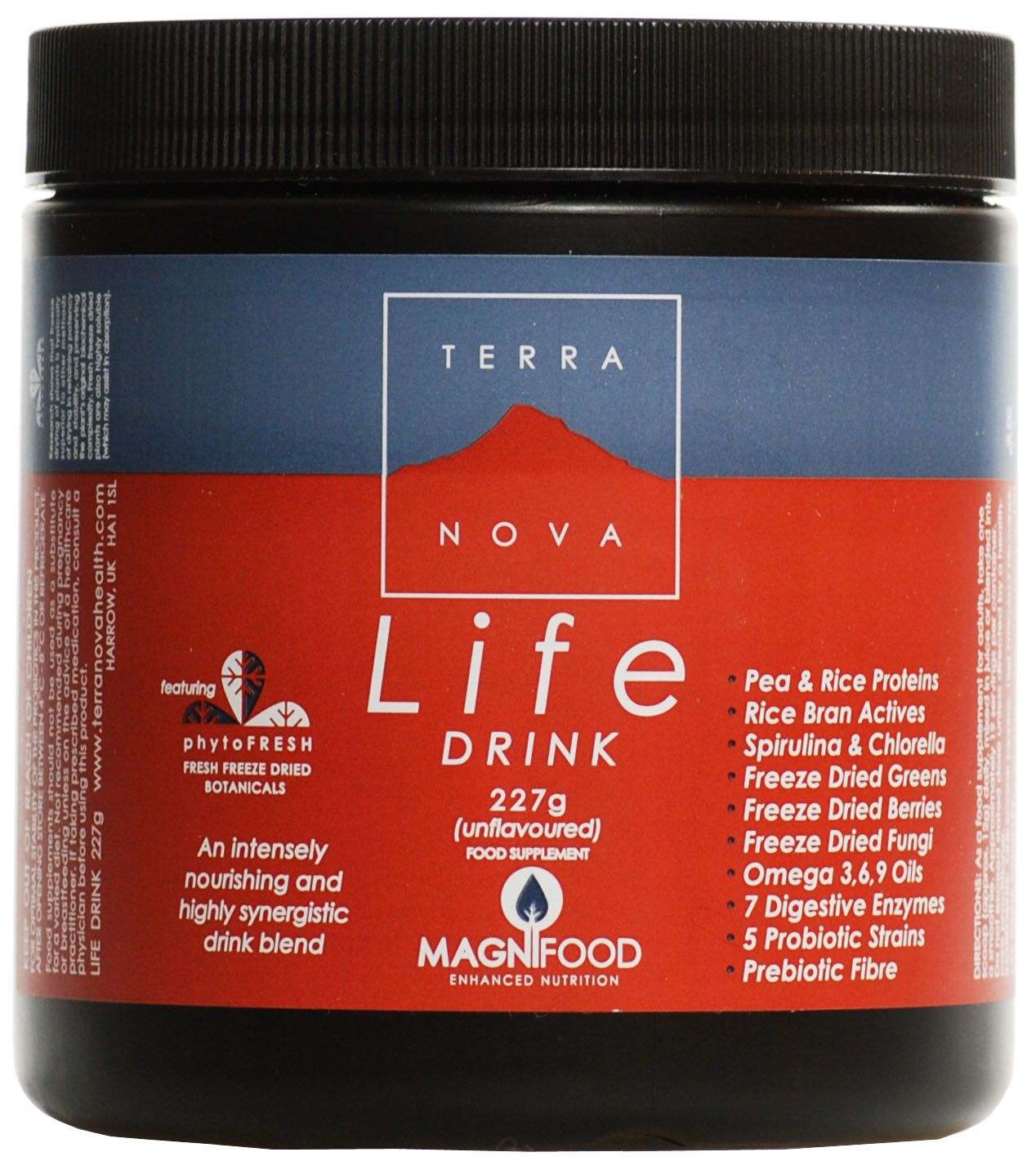 Terranova Life Drink Ελιξίριο Ζωής και Υγείας, Μοναδικός Συνδυασμός Ολόκληρων Φρέσκων Υπερτροφών 227gr