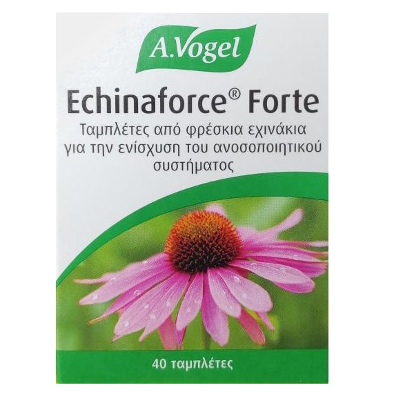 A.VOGEL ​​​​​​​A.Vogel Echinaforce Forte Food Supplement Συμπλήρωμα Διατροφής με Εχινάκεια για την Καλή Λειτουργία του Ανοσοποιητικού Συστήματος 40tabs