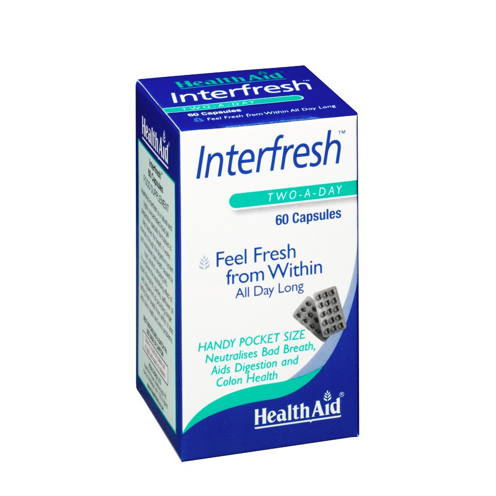 Health Aid Health Aid Interfresh Breath Fresh Δρα Θετικά στο Φρεσκάρισμα της Αναπνοής 60caps