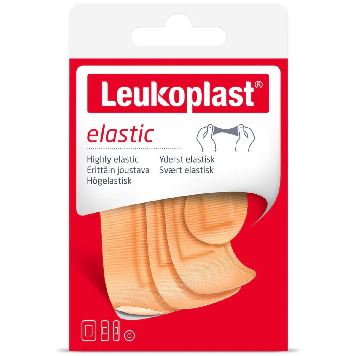 Leukoplast Leukoplast Elastic Strips Αυτοκόλλητα Ελαστικά Επιθέματα Πληγών σε 4 Μεγέθη 40 Τεμάχια