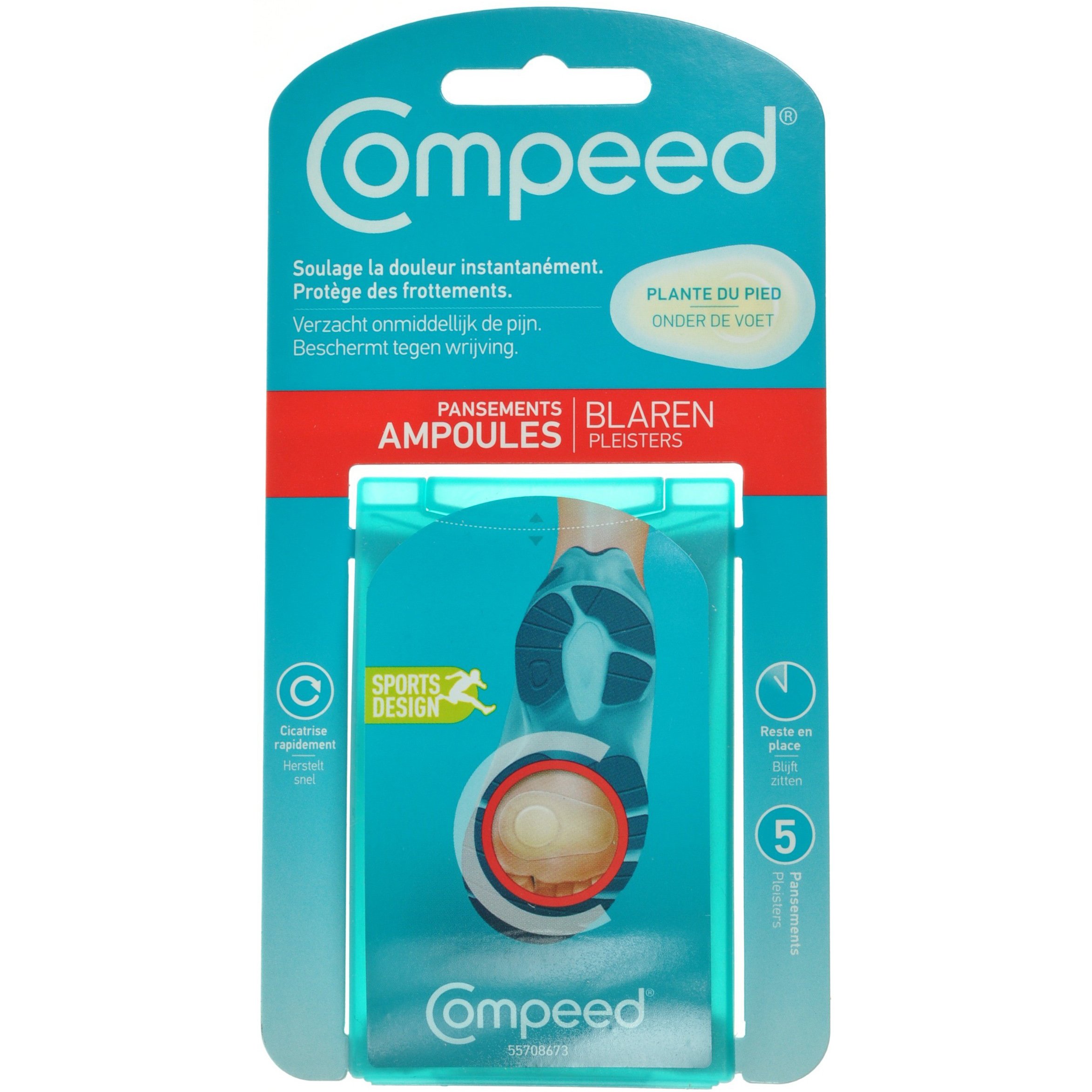 Compeed Compeed Επιθέματα για Φουσκάλες Κάτω Από το Πέλμα 5 Τεμάχια