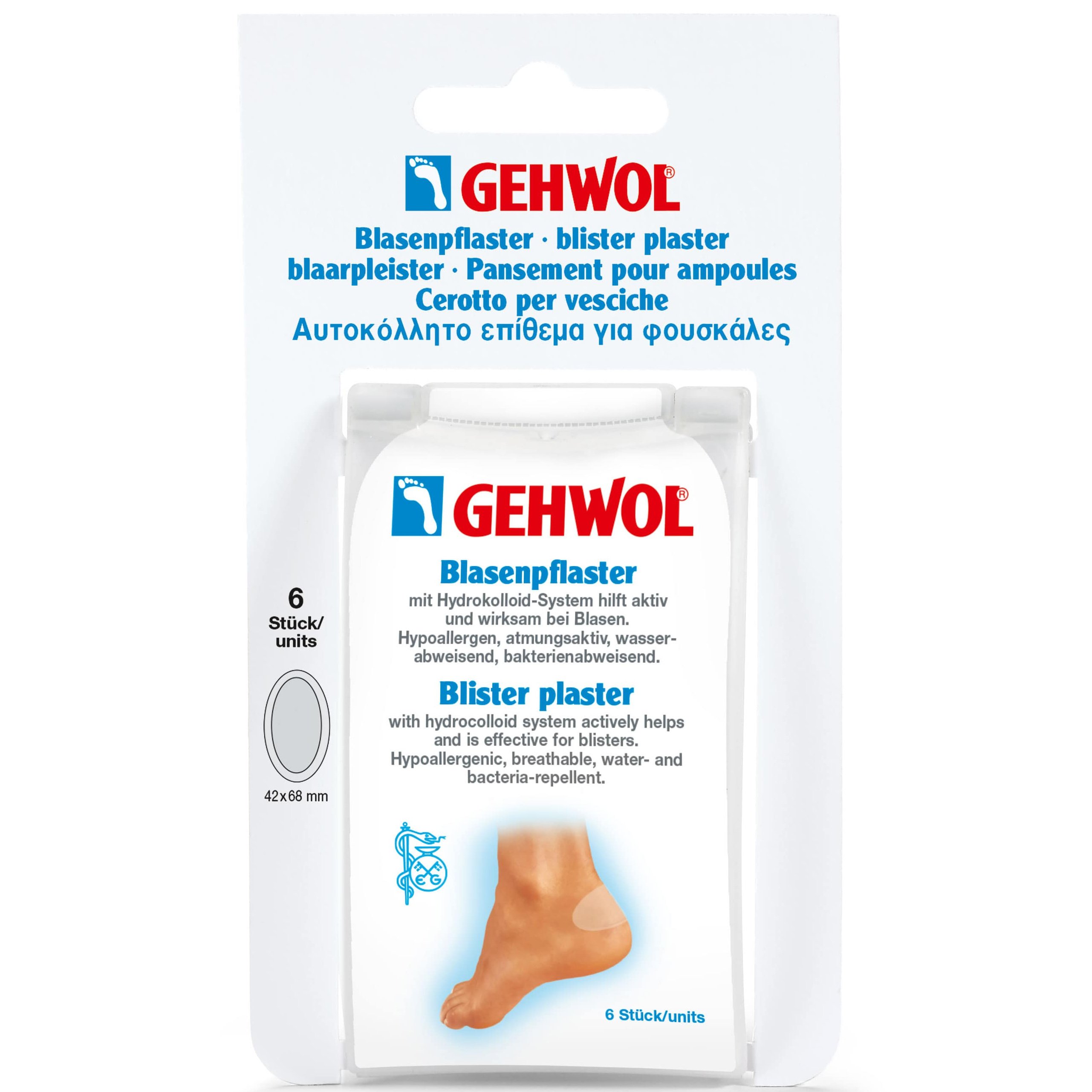 Gehwol Gehwol Blister Plaster Αυτοκόλλητο Υδροκολλοειδές Επίθεμα για Φουσκάλες 6 τεμάχια