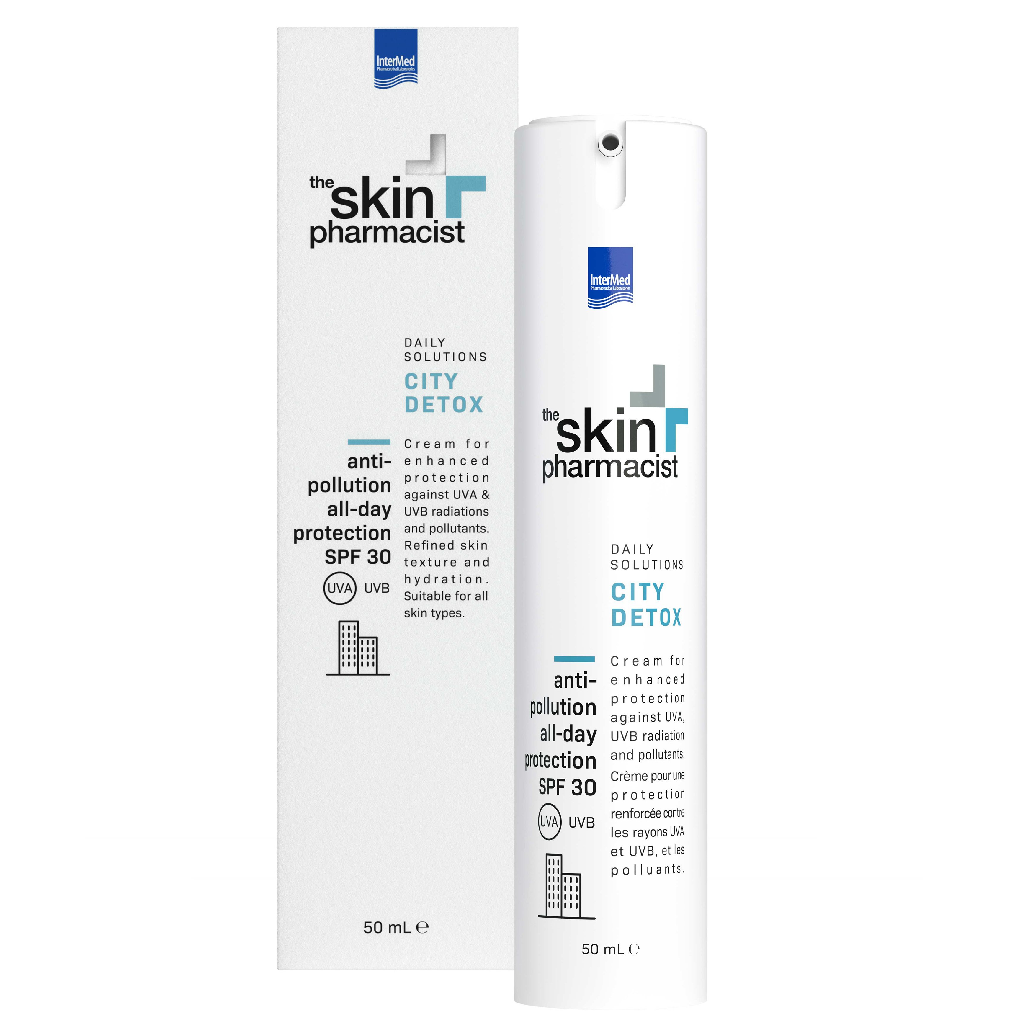 The Skin Pharmacist The Skin Pharmacist City Detox Anti-Pollution All-Day Protection Spf30 Ενυδατική Κρέμα Αντιοξειδωτικής Δράσης 50ml