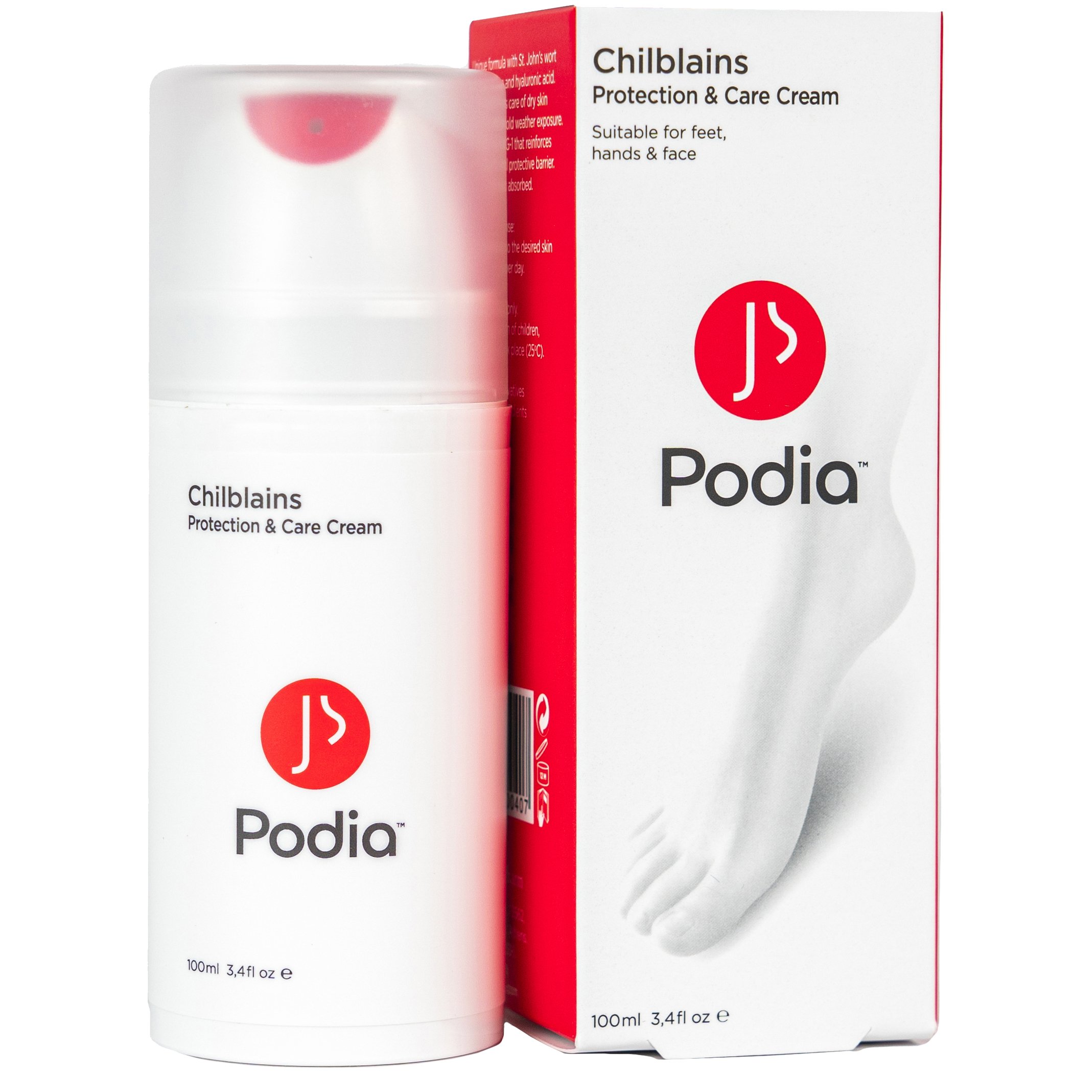 Podia Podia Chilblains Protection & Care Cream Κρέμα Προστασίας & Ανακούφισης από Χιονίστρες για Πόδια, Χέρια, & Πρόσωπο 100ml