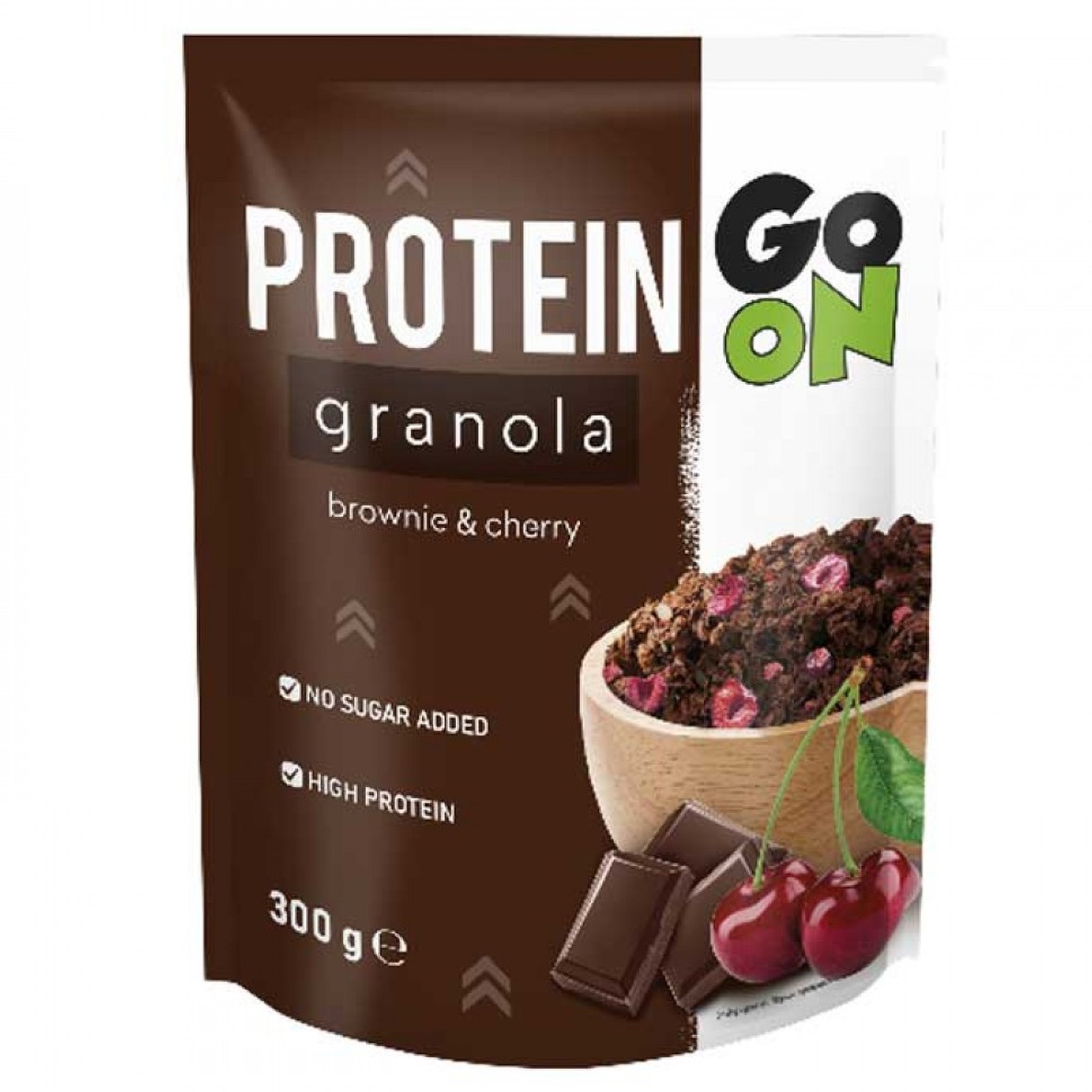 Go On Nutrition Go On Protein Granola Brownie & Cherry Νιφάδες Δημητριακών με Υψηλή Περιεκτικότητα σε Πρωτεΐνη & Αποξηραμένα Φρούτα 300g