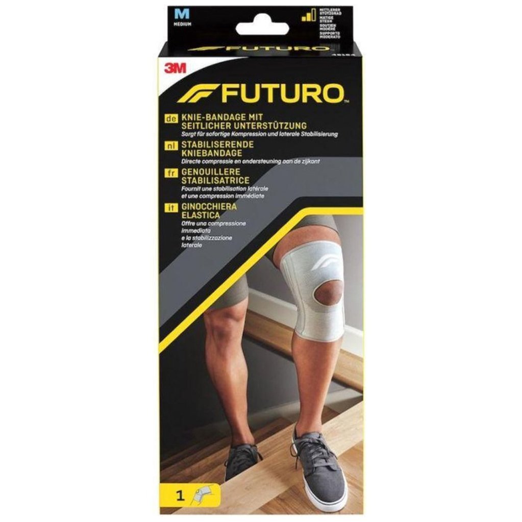 FUTURO 3M Futuro Comfort Knee Support with Stabilizers Ελαστική Επιγονατίδα με Σύστημα Στήριξης 1 Τεμάχιο, Κωδ. 46165 - Medium