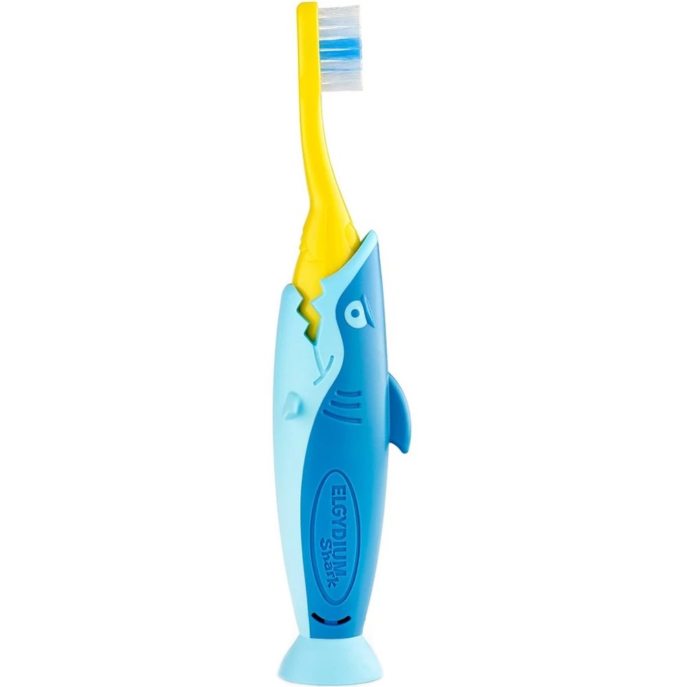 Pierre Fabre Oral Care Elgydium Kids Shark Soft Toothbrush Μπλε Μαλακή Οδοντόβουρτσα για Παιδιά 2-6 Years 1 Τεμάχιο