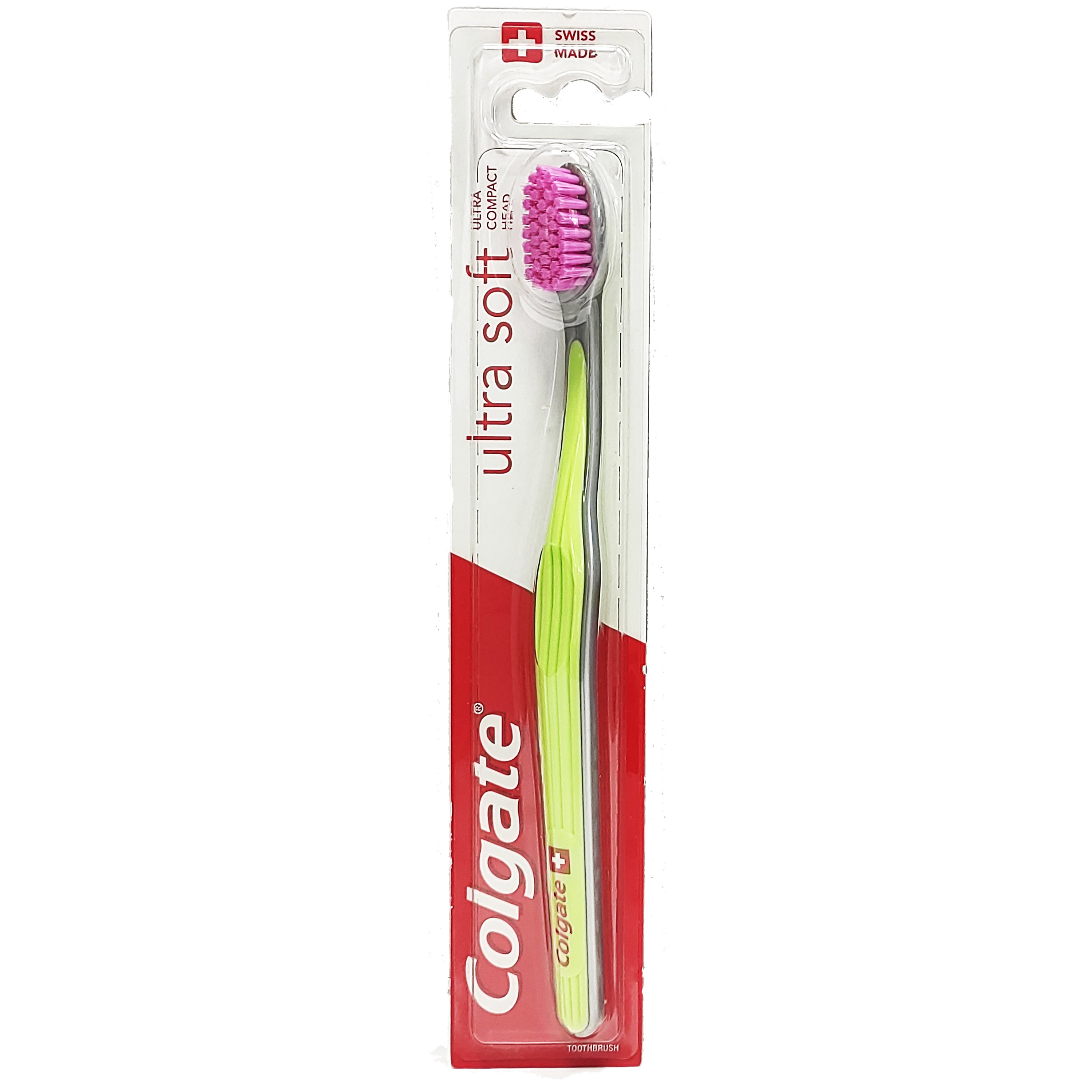 Colgate Ultra Soft Toothbrush Οδοντόβουρτσα με Πολύ Μαλακές Ίνες, Κατά της Πλάκας & των Επιφανειακών Χρωματικών Λεκέδων 1 Τεμάχιο – Λαχανί