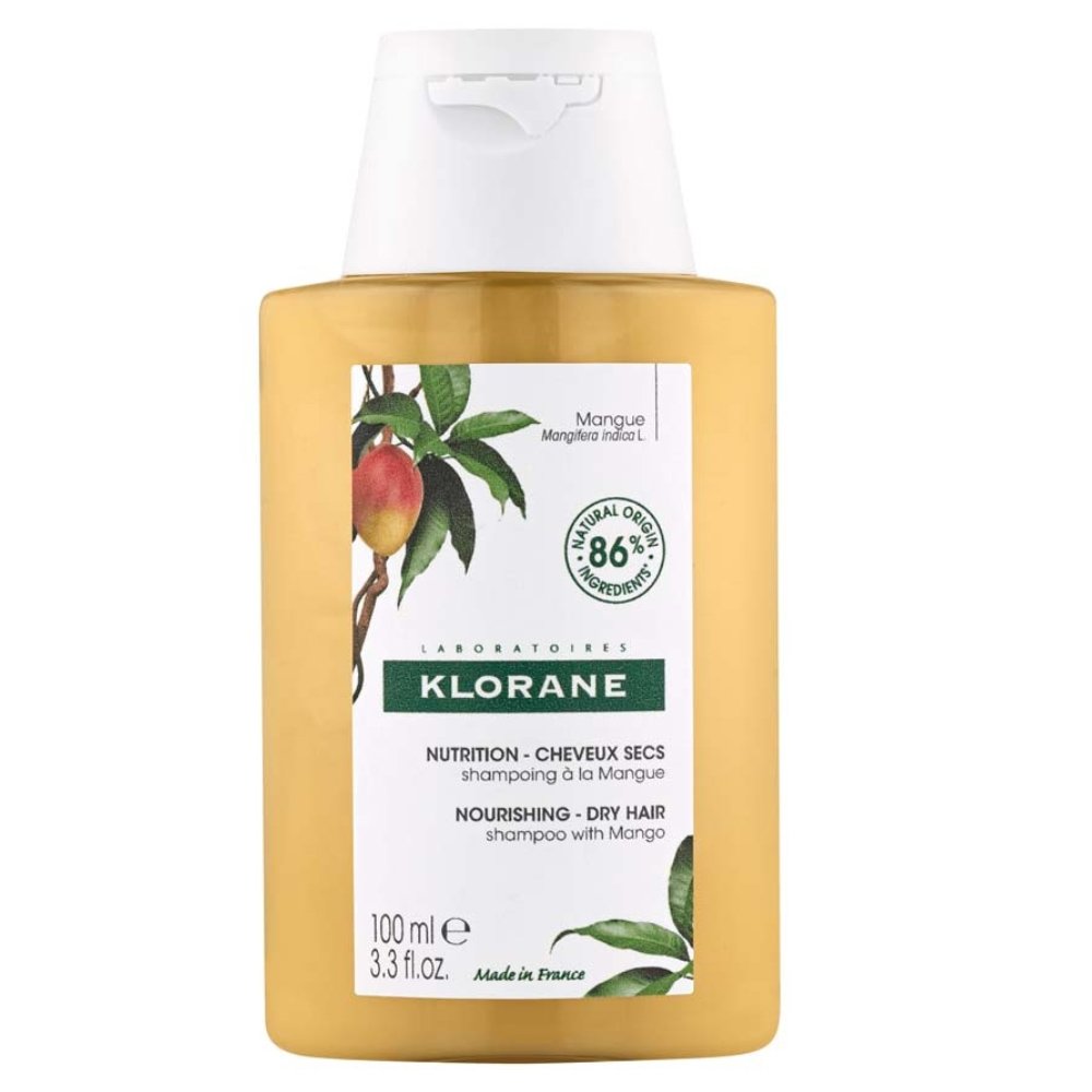 Klorane Klorane Mango Shampoo Dry Hair Travel Size Σαμπουάν με Μάνγκο για Ξηρά Μαλλιά 100ml