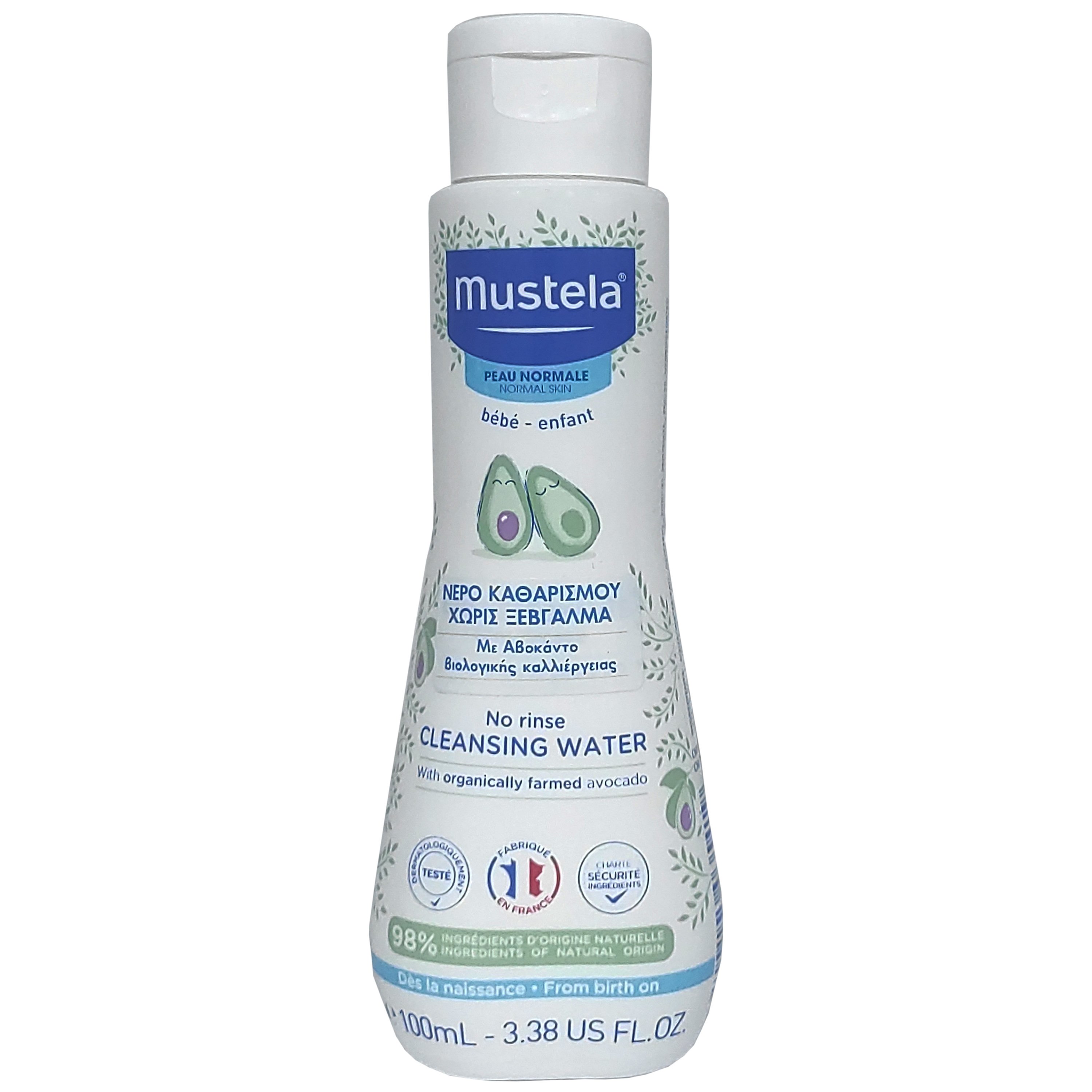 Mustela Mustela No-Rinse Cleansing Water Βρεφικό-Παιδικό Καθαριστικό Υγρό Χωρίς Ξέᴨλυμα 100ml