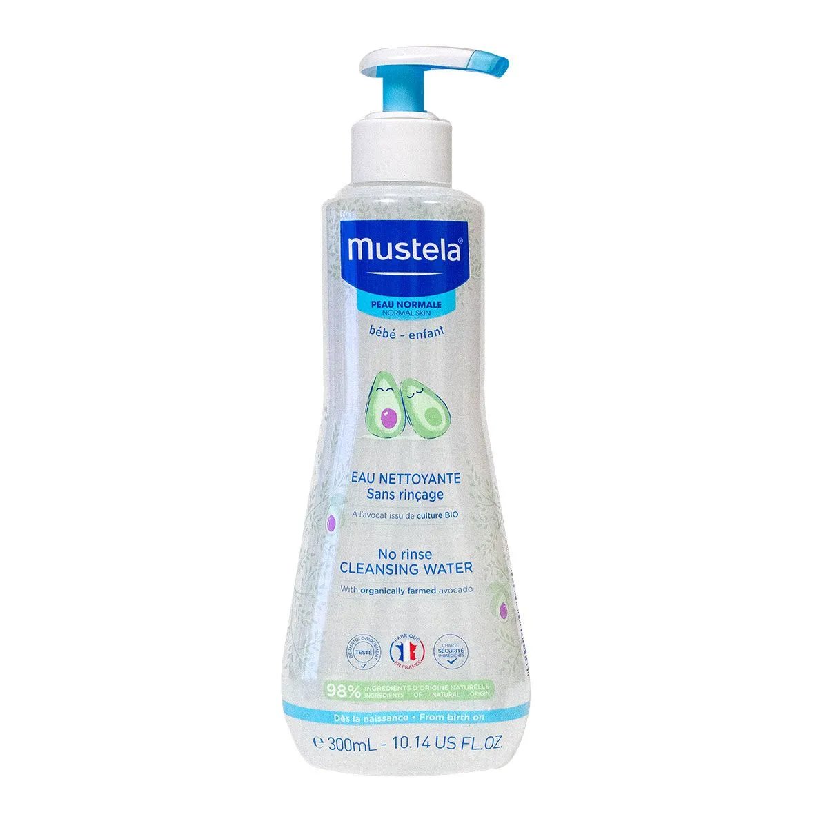 Mustela Mustela No-Rinse Cleansing Water Βρεφικό-Παιδικό Καθαριστικό Υγρό Χωρίς Ξέᴨλυμα 300ml