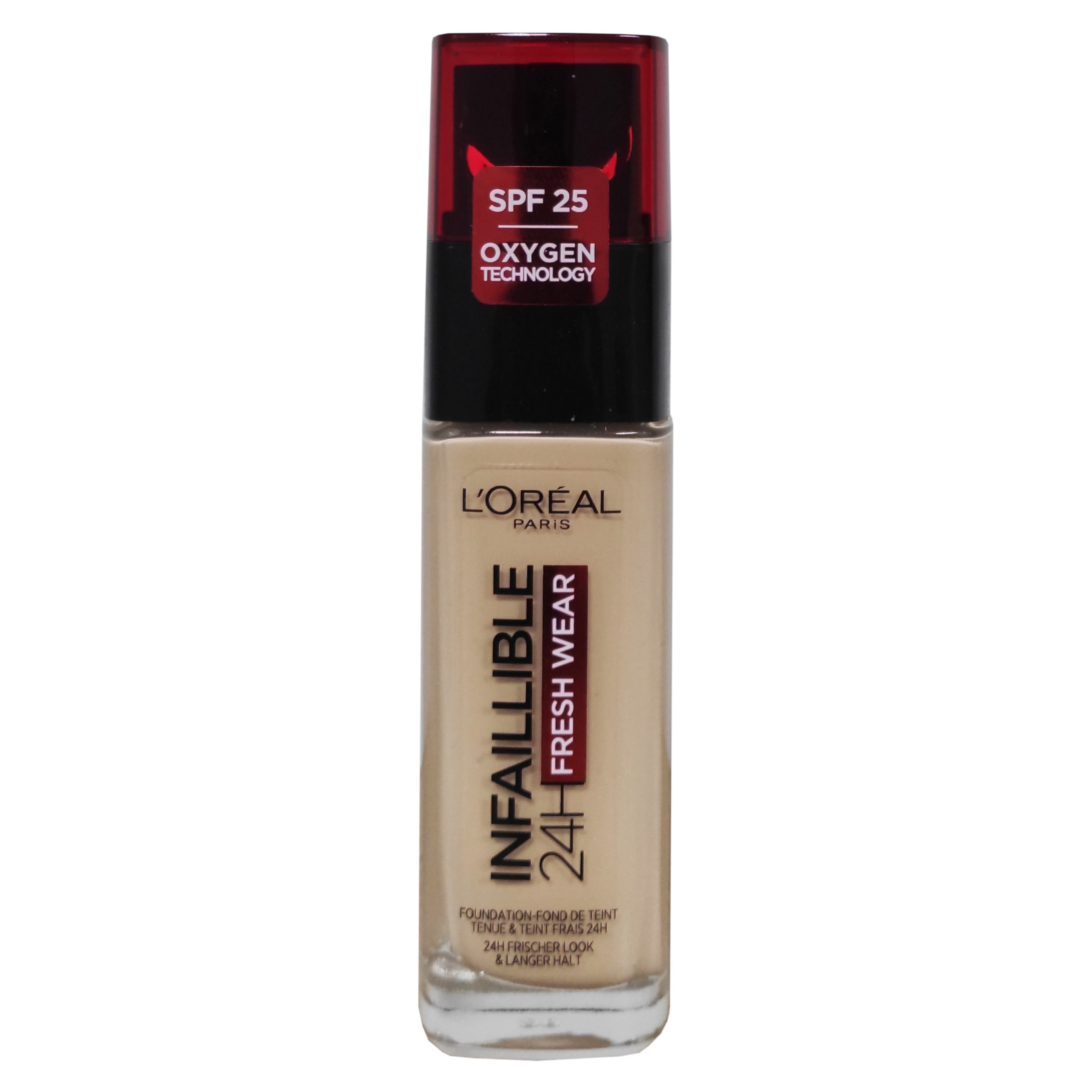 L'oreal Paris Infaillible 24H Fresh Wear Foundation SPF25, 30ml - 100 Linen 44386