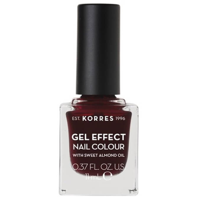 Korres Korres Gel Effect Nail Colour Βερνίκι Νυχιών με Αμυγδαλέλαιο για Έντονη Λάμψη & Μεγάλη Διάρκεια 11ml - 57 Burgundy Red