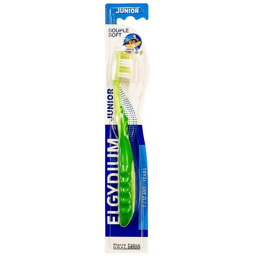 Pierre Fabre Oral Care Elgydium Junior Soft Toothbrush Πράσινη Μαλακή Οδοντόβουρτσα για Παιδιά 7 Έως 12 Ετών 1 Τεμάχιο