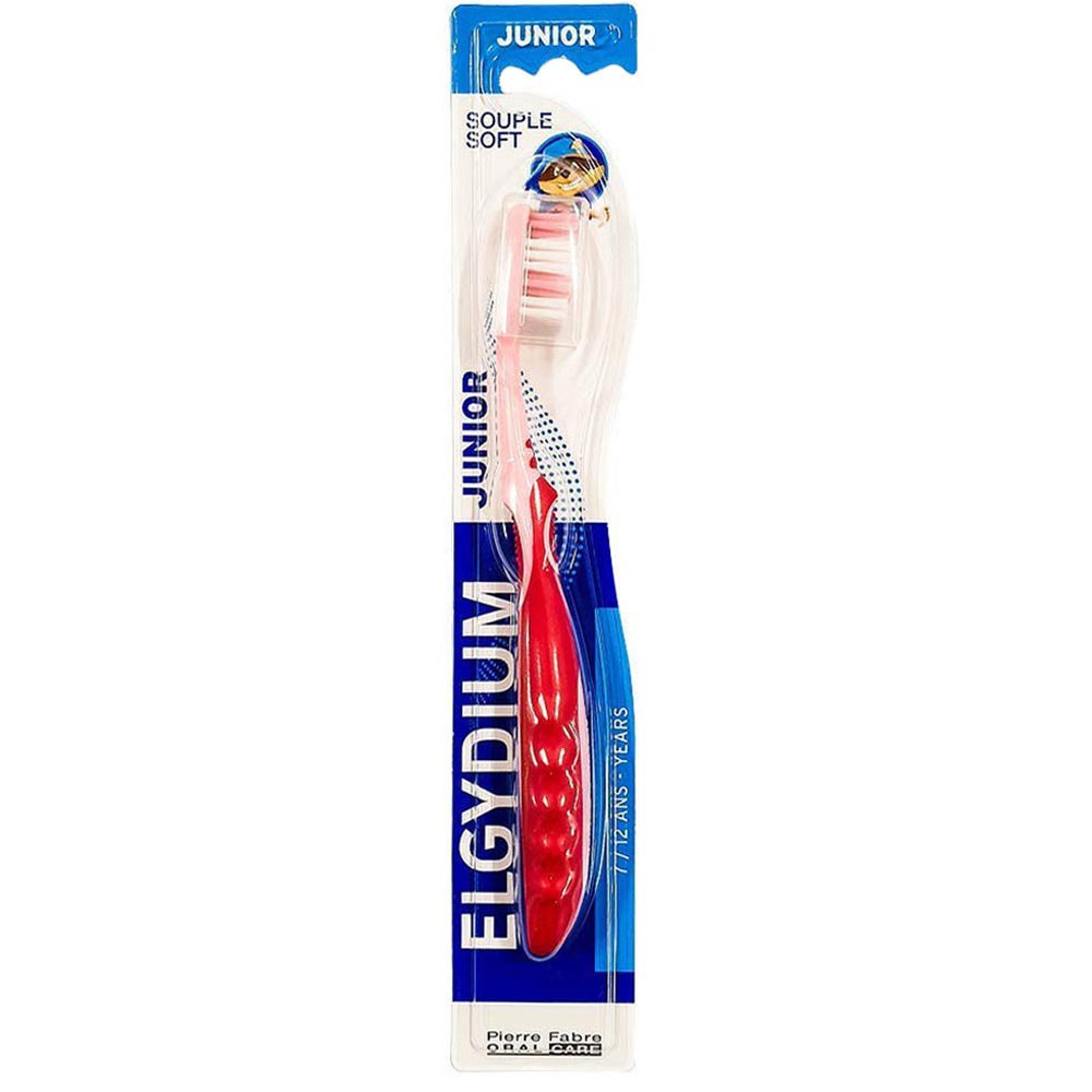 Pierre Fabre Oral Care Elgydium Junior Soft Toothbrush Κόκκινο Μαλακή Οδοντόβουρτσα για Παιδιά 7 Έως 12 Ετών 1 Τεμάχιο