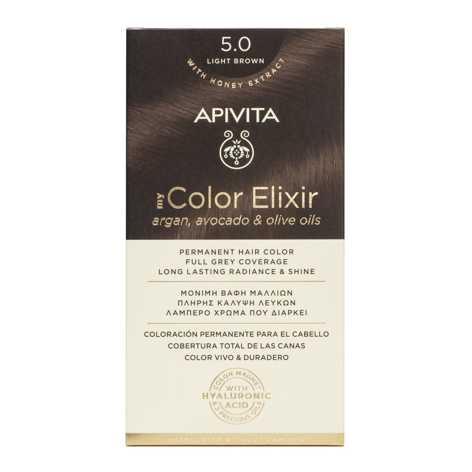 Apivita My Color Elixir Permanent Hair Color Μόνιμη Βαφή Μαλλιών Χωρίς Αμμωνία που Σταθεροποιεί & Σφραγίζει το Χρώμα 1 Τεμάχιο