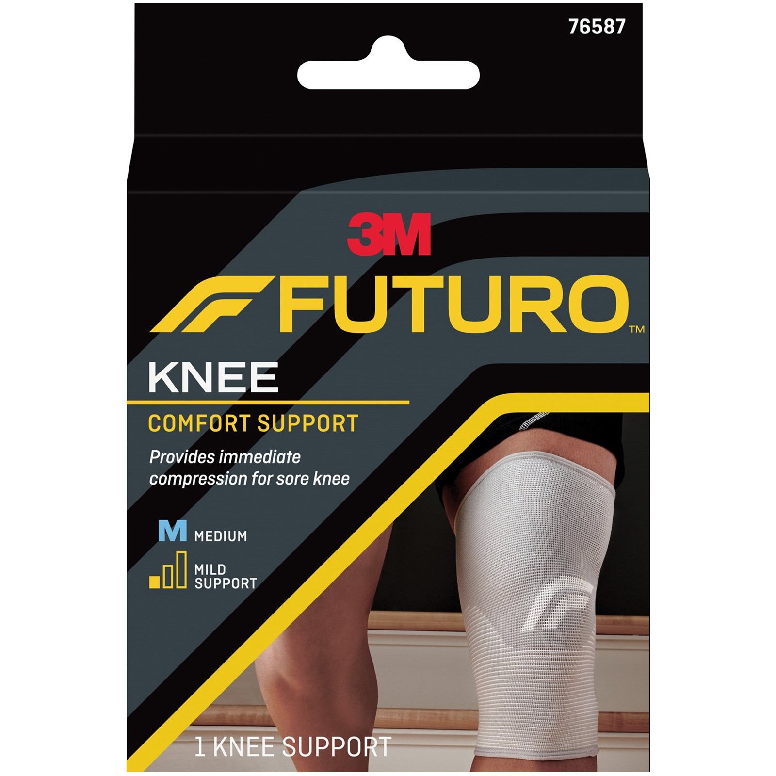 FUTURO 3M Futuro Comfort Knee Support Ελαστική Πλεκτή Επιγονατίδα με Λεπτό & Εύκαμπτο Σχεδιασμό 1 Τεμάχιο - Medium