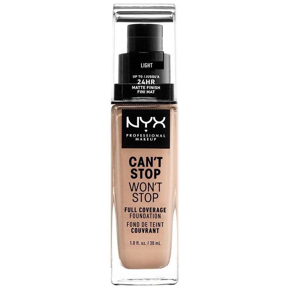 NYX Professional Makeup NYX Professional Makeup Can't Stop Won't Stop Full Coverage Foundation Προσφέρει Ματ Κάλυψη & Χρώμα που Διαρκεί Έως 24 'Ωρες 30ml - 05 Light