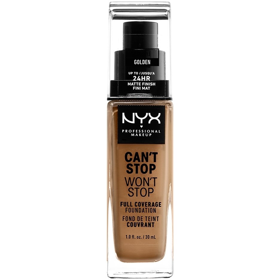 NYX Professional Makeup NYX Professional Makeup Can't Stop Won't Stop Full Coverage Foundation Προσφέρει Ματ Κάλυψη & Χρώμα που Διαρκεί Έως 24 'Ωρες 30ml - 13 Golden