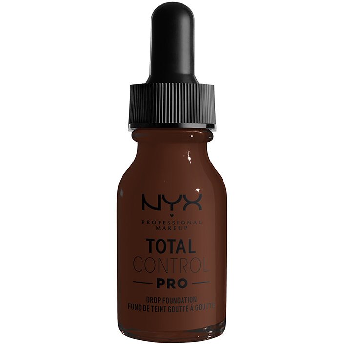 NYX Professional Makeup Total Control Pro Drop Foundation Δίνει στο Δέρμα Φυσικό Υγιές Φινίρισμα Απαλύνοντας τις Ατέλειες 13ml - Deep Ebony φωτογραφία