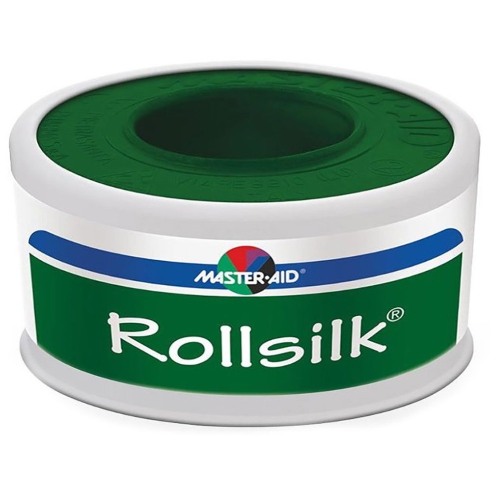 Master Aid Master Aid Rollsilk Adhesive Bandage Tape 5m x 1.25cm Αυτοκόλλητη Μεταξωτή Επιδεσμική Ταινία σε Άσπρο Χρώμα 1 Τεμάχιο