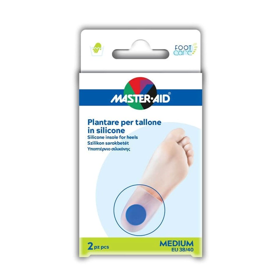 Master Aid Master Aid Silicone Insole for Heels Medium 38/40 Υποπτέρνιο Σιλικόνης 2 Τεμάχια