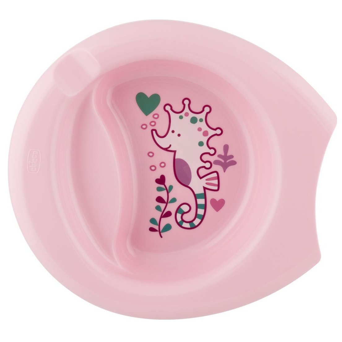 Chicco Chicco Easy Feeding Plate 6m+ Ροζ Βρεφικό Πιατάκι για Εύκολο Τάισμα 1 Τεμάχιο 