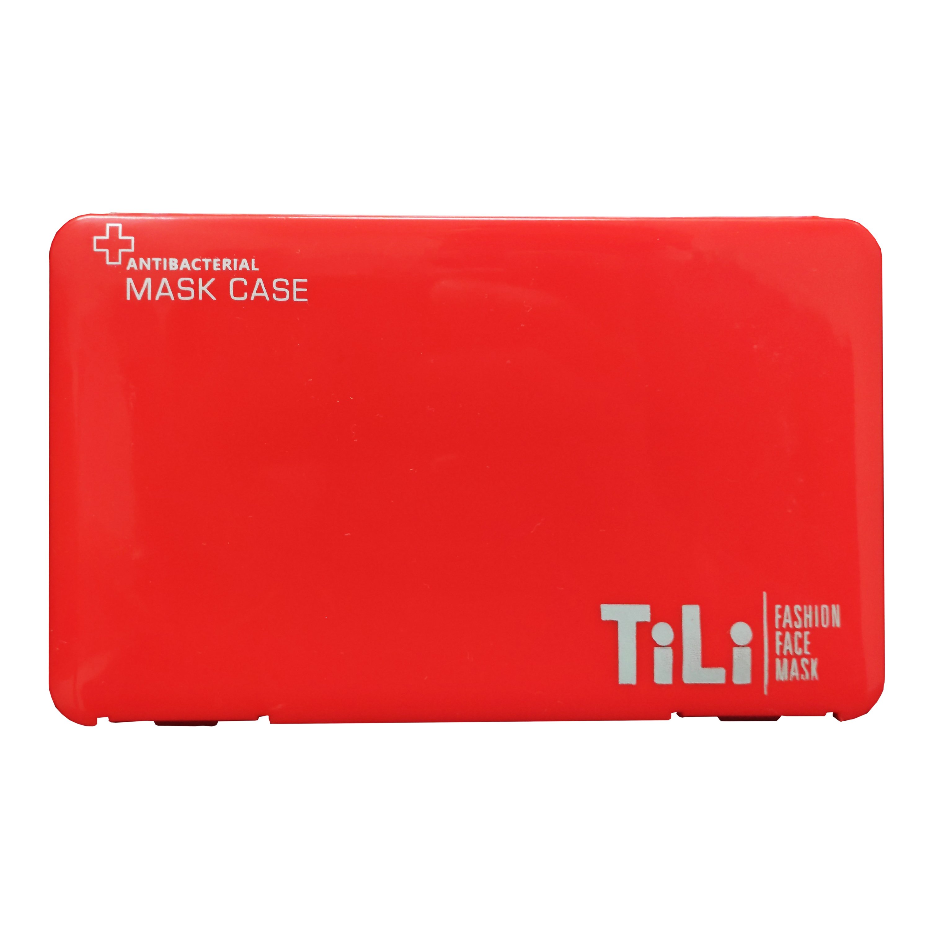 TiLi TiLi Antibacterial Mask Case Αντιβακτηριδιακή Ορθογώνια Θήκη για Μάσκα Προστασίας Προσώπου 1 Τεμάχιο - κόκκινο