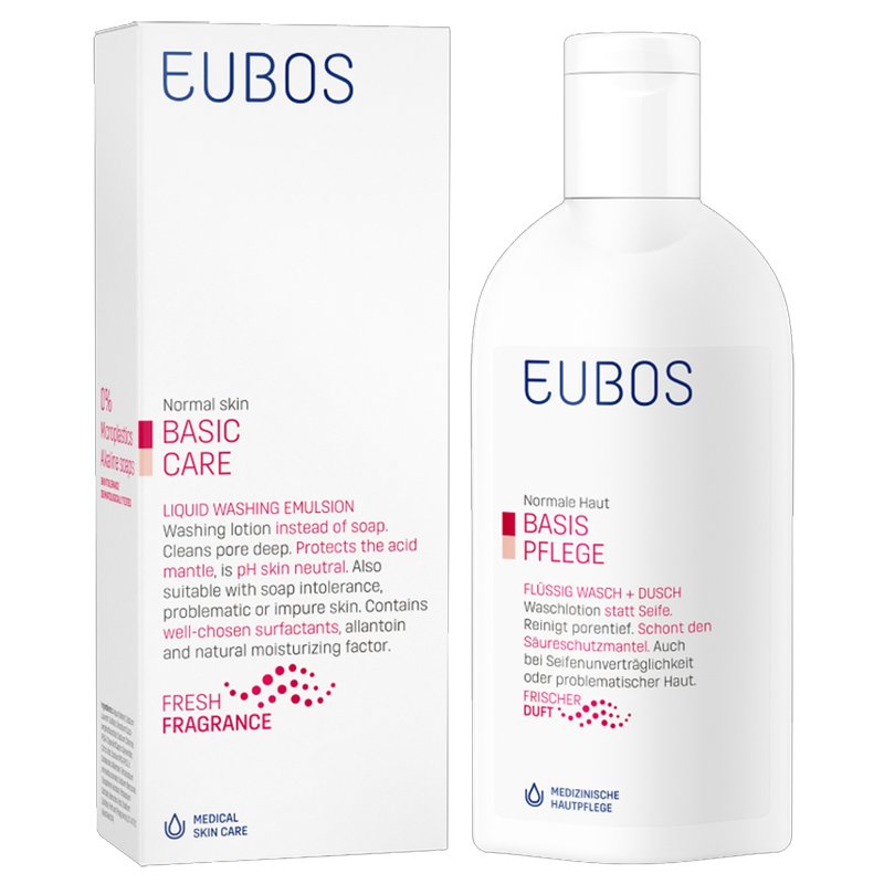 Eubos Liquid Washing Emulsion Red Υγρό Καθαρισμού, για τον Καθημερινό Καθαρισμό και την Περιποίηση Προσώπου και Σώματος – 200ml