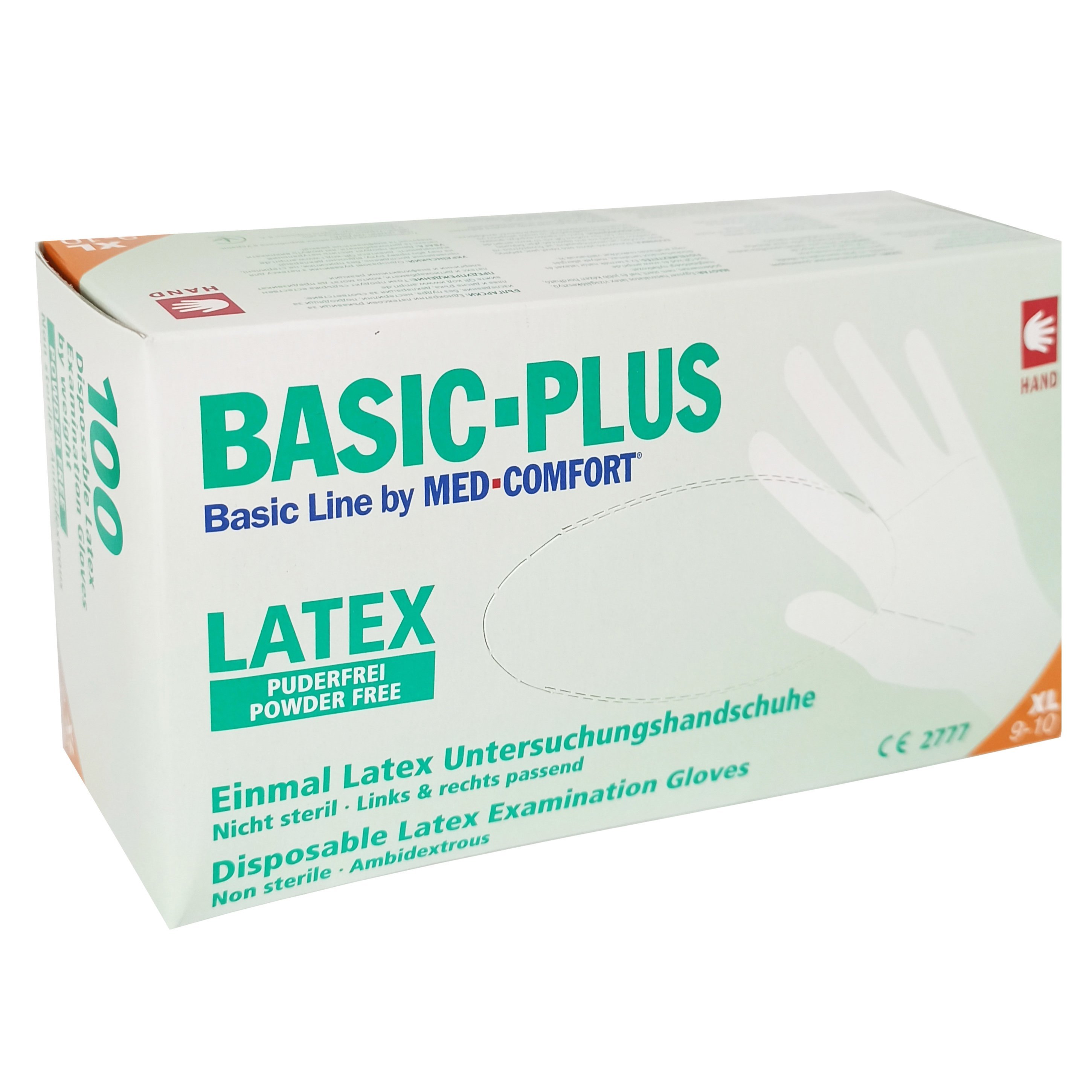 Alfacare Alfacare Med Comfort Basic-Plus Disposable Latex Examination Gloves Powder Free Γάντια Λάτεξ Μίας Χρήσης Χωρίς Πούδρα σε Λευκό Χρώμα 100 Τεμάχια - XLarge