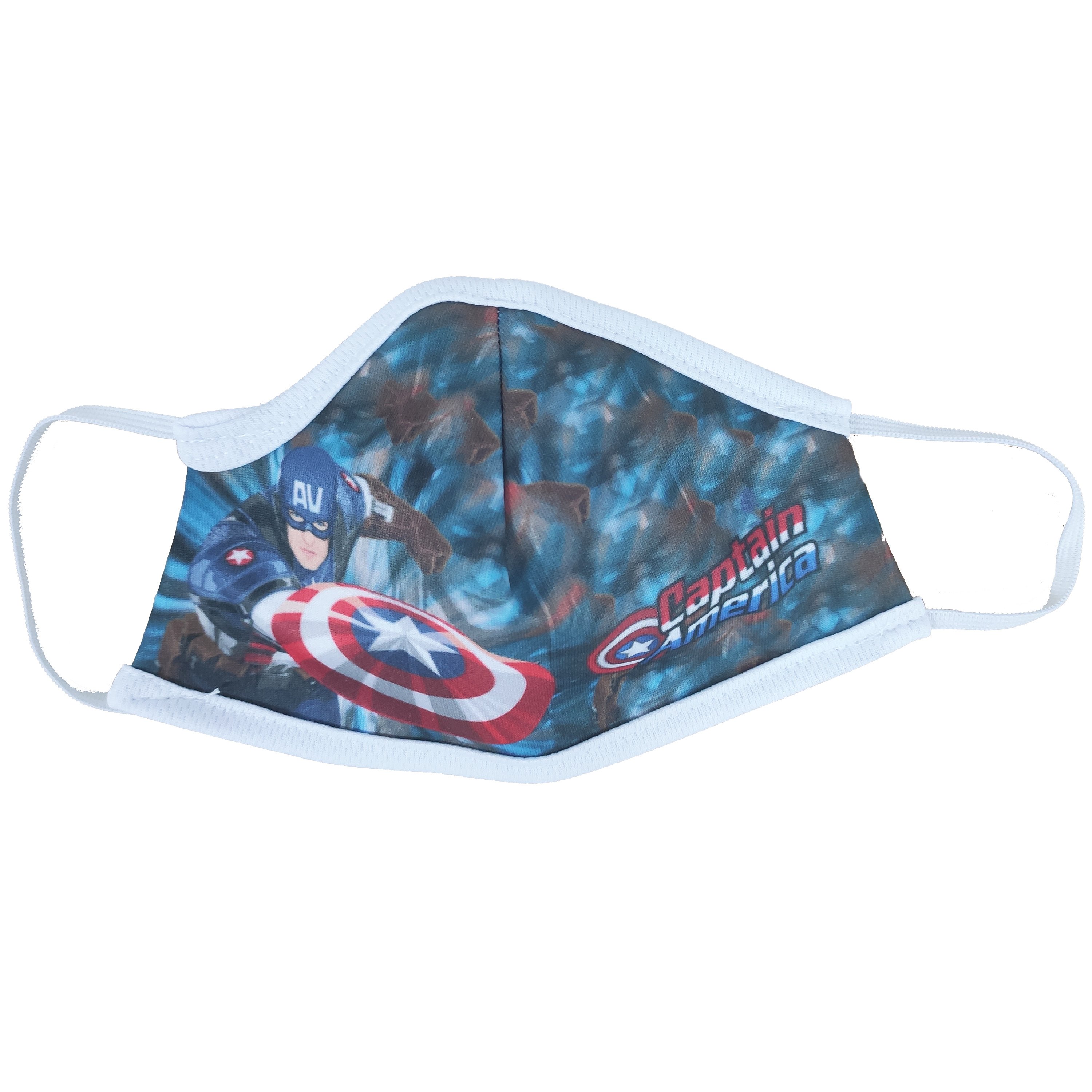 Bulk Multi Purpose Fabric Protective Mask for Children Υφασμάτινη Μάσκα Προστασίας Πολλαπλών Χρήσεων για Παιδιά σε Διάφορα Σχέδια & Χρώματα 1 Τεμάχιο - Captain America 176