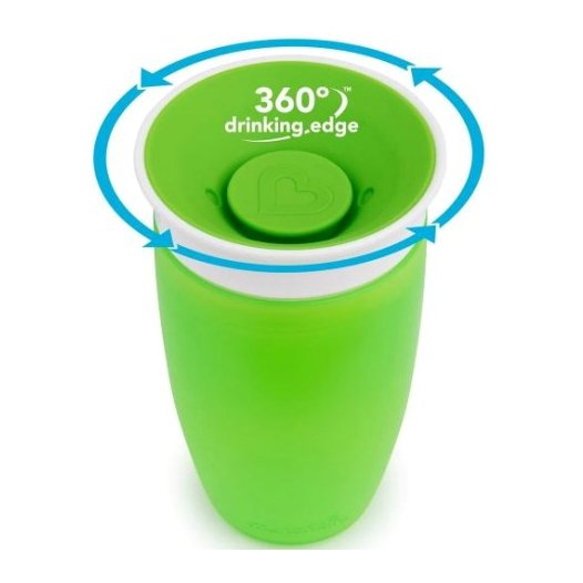 Munchkin Munchkin Sippy Cup Miracle 360° 12m+ Παιδικό Ποτηράκι 296ml - Πράσινο