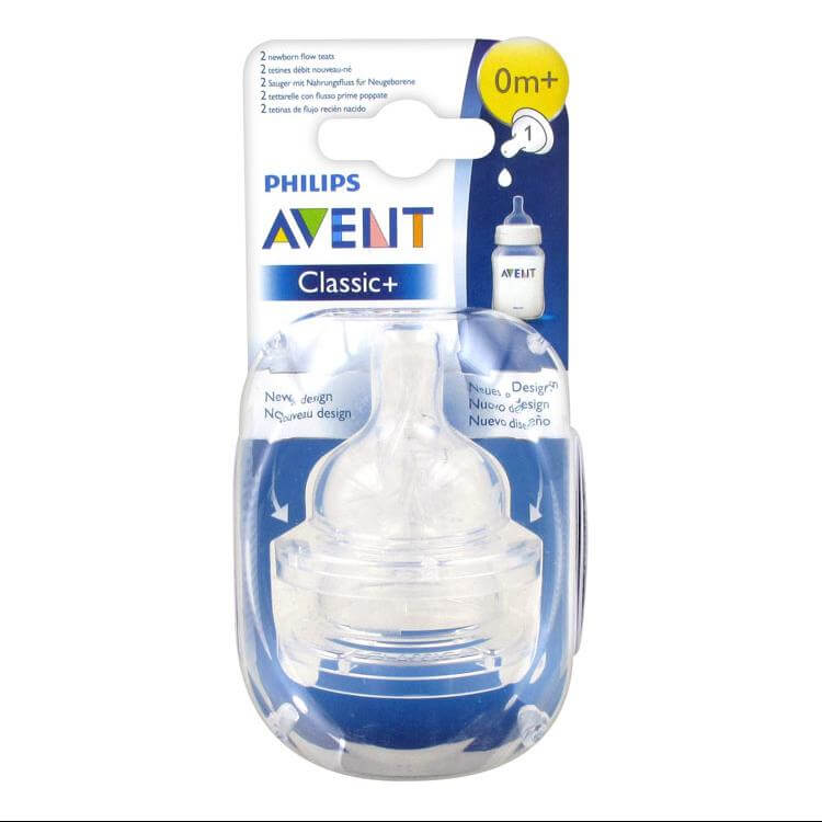 Philips Avent Avent Classic+ Θηλή Σιλικόνης με 1 Οπής 0+ Μηνών 2τμχ SCF631/27