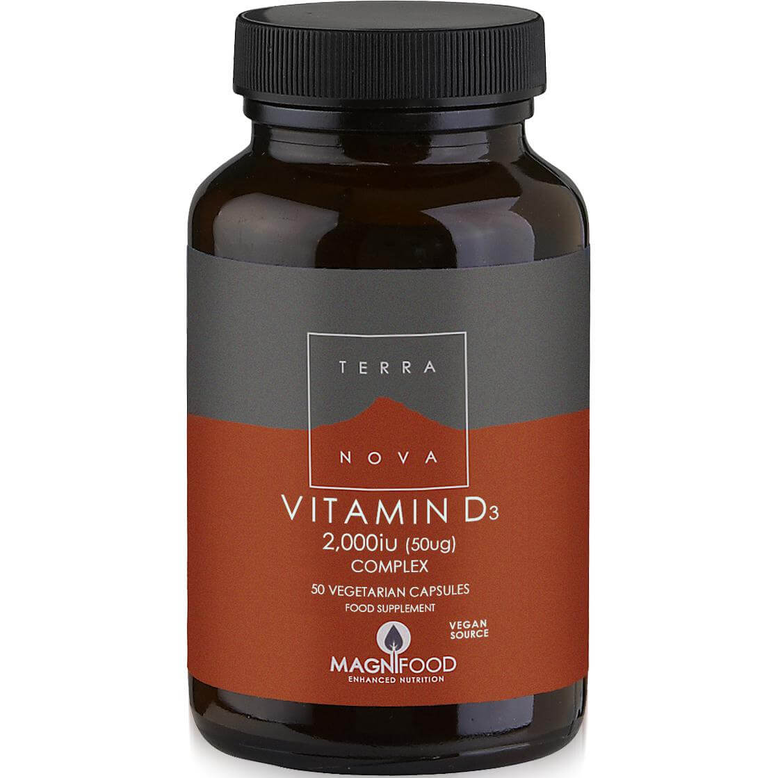 Bionat Terranova Vitamin D3 2000iu Complex Φυτικής Προέλευσης Βιταμίνη D3 50veg.caps