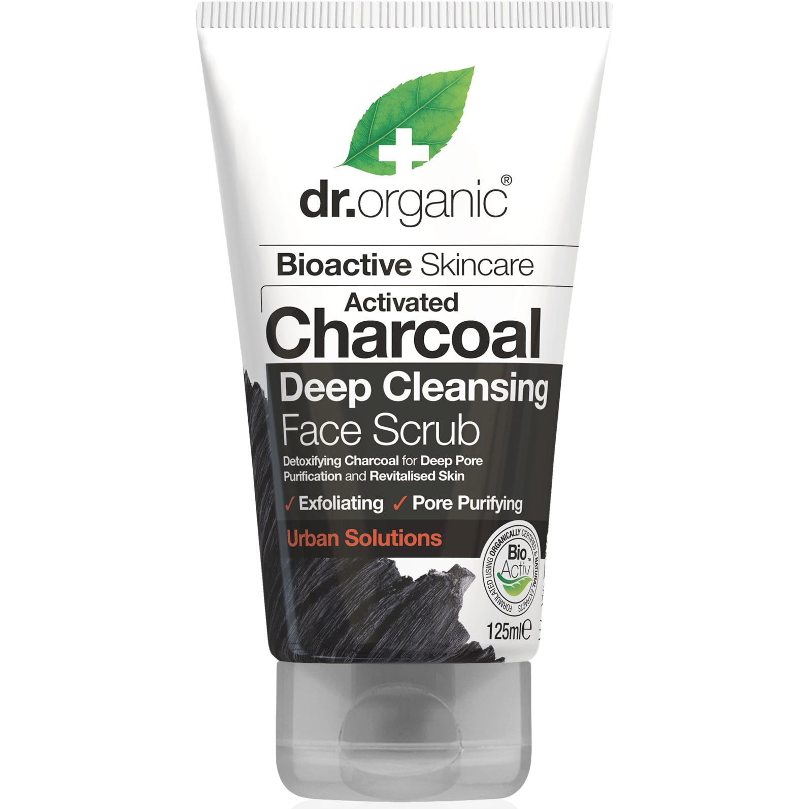 Dr Organic Dr Organic Charcoal Face Scrub Κρέμα Απολέπισης Προσώπου με Ενεργό Άνθρακα 125ml