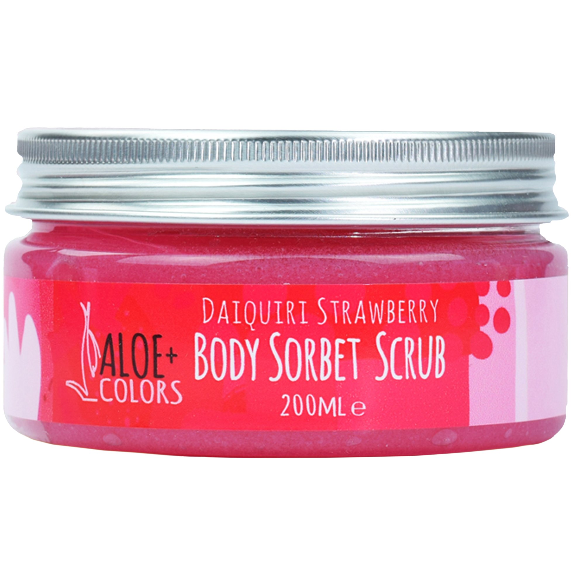 Aloe Colors Aloe+ Colors Daiquiri Strawberry Body Sorbet Scrub Απολεπιστικό Σώματος με Βιολογική Αλόη & Άρωμα Κοκτέιλ Daiquiri Φράουλα 200ml