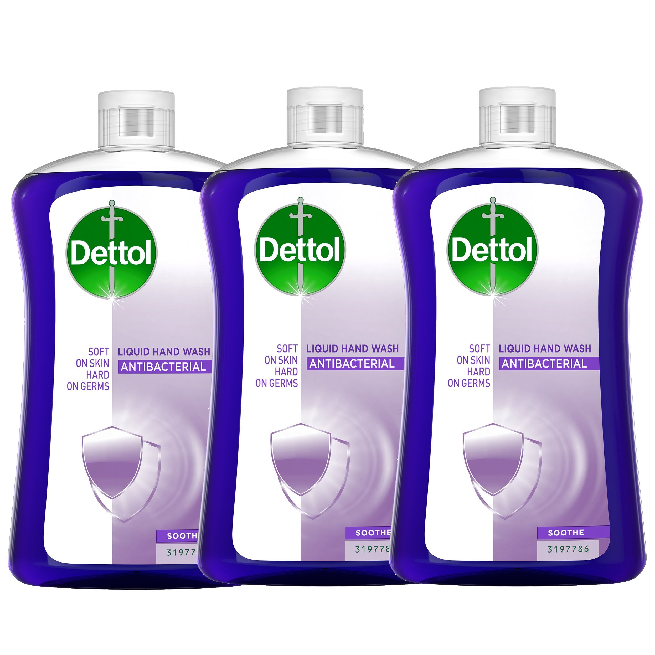 Dettol Dettol Πακέτο Προσφοράς Liquid Soap Laventer Reffil Ανταλλακτικό, Αντιβακτηριδιακό, Υγρό Κρεμοσάπουνο Χεριών με Λεβάντα 3x750ml