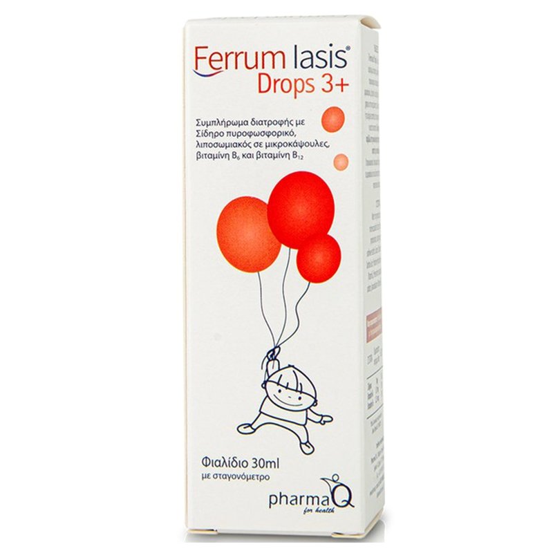 PharmaQ Ferrum Iasis Drops 3+ Συμπλήρωμα Διατροφής για την Έλλειψη Σιδήρου σε Παιδιά 30ml